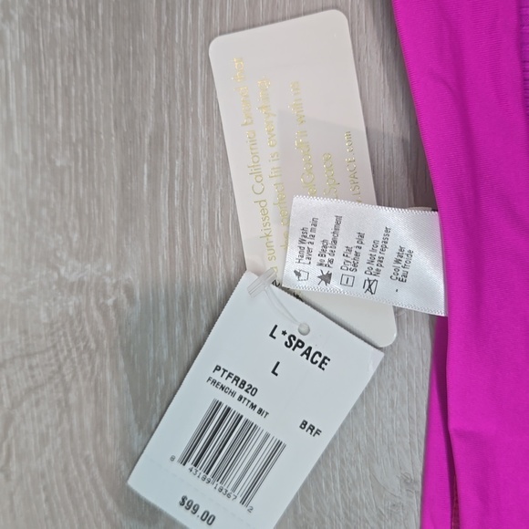 NWT L Space Women Anthropologie Frenchi Bottom bit swim sz L - Picture 2 of 8